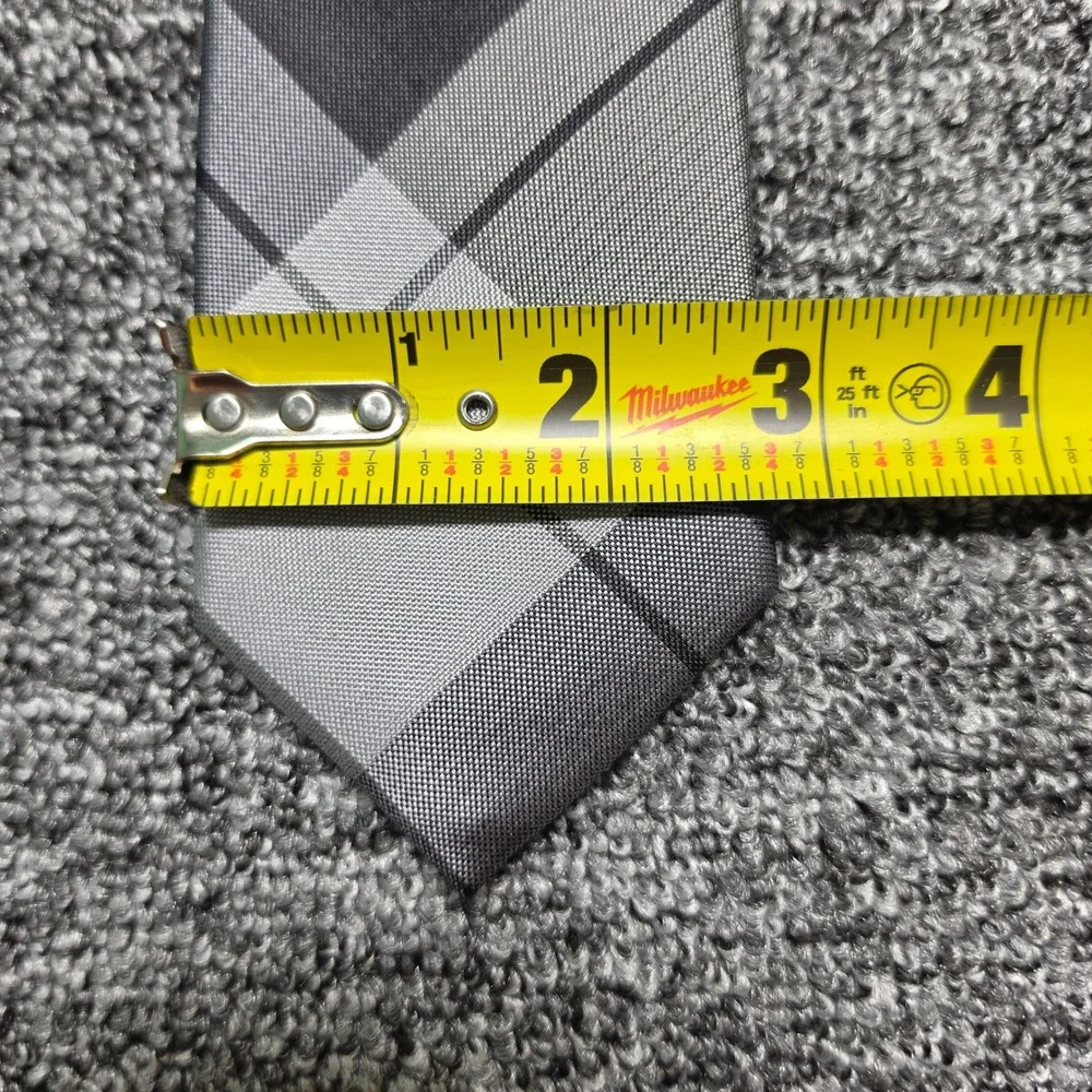 NWT Necktie Jos. A. Bank OS‎ Mens Grey Plaid Silk 1906 Collection